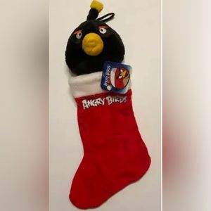 Angry Birds Christmas Plush Stocking, Black Bird